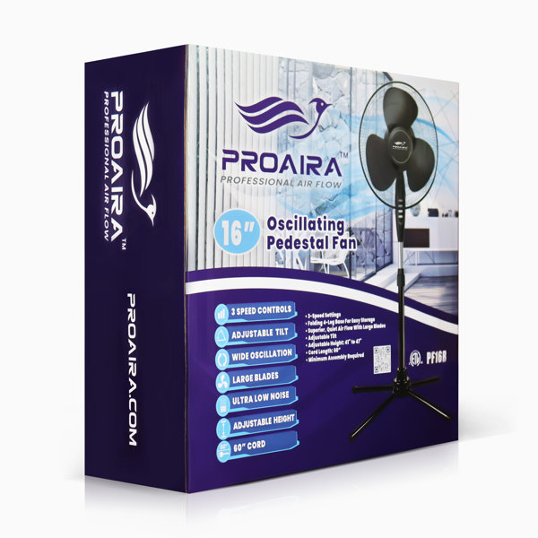 Proaira 16" Oscillating Pedestal Fan Wayfair